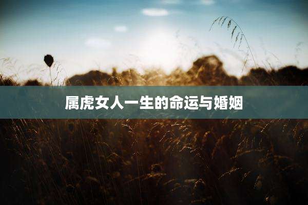 属虎女人一生的命运与婚姻