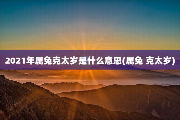 2021年属兔克太岁是什么意思(属兔 克太岁)