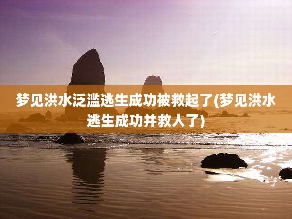梦见洪水泛滥逃生成功被救起了(梦见洪水逃生成功并救人了)