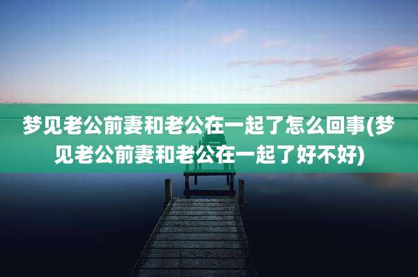 梦见老公前妻和老公在一起了怎么回事(梦见老公前妻和老公在一起了好不好)