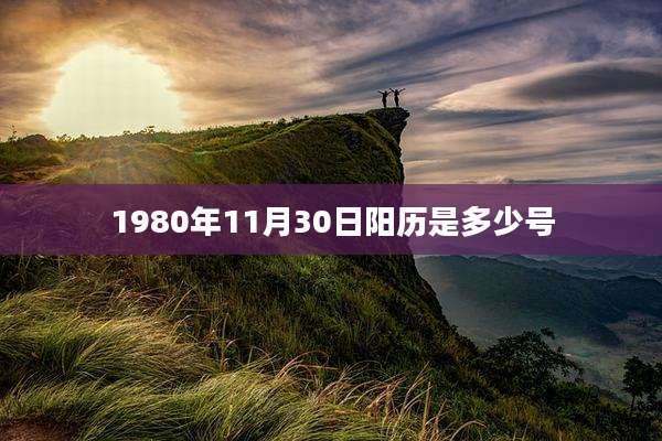 1980年11月30日阳历是多少号