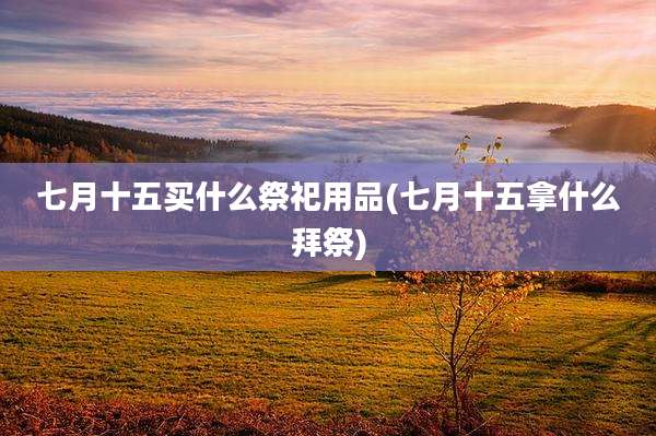 七月十五买什么祭祀用品(七月十五拿什么拜祭)