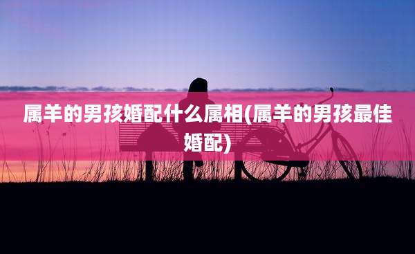 属羊的男孩婚配什么属相(属羊的男孩最佳婚配)