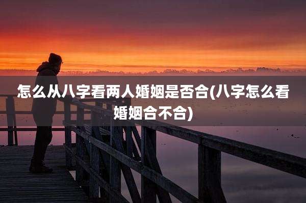 怎么从八字看两人婚姻是否合(八字怎么看婚姻合不合)