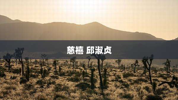 慈禧 邱淑贞