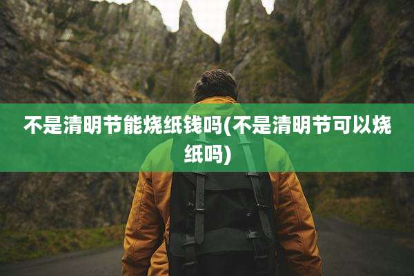 不是清明节能烧纸钱吗(不是清明节可以烧纸吗)