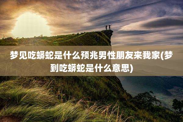 梦见吃蟒蛇是什么预兆男性朋友来我家(梦到吃蟒蛇是什么意思)