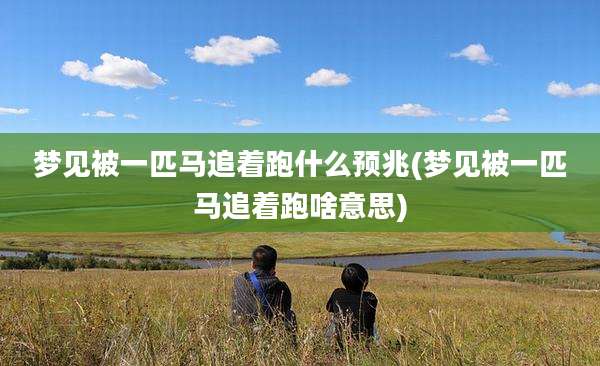 梦见被一匹马追着跑什么预兆(梦见被一匹马追着跑啥意思)