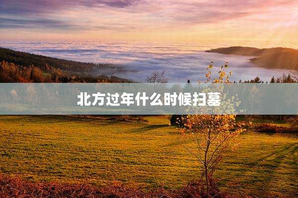 北方过年什么时候扫墓