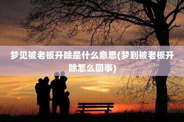 梦见被老板开除是什么意思(梦到被老板开除怎么回事)