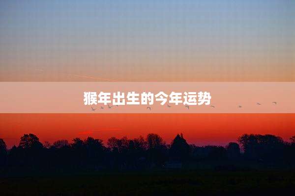 猴年出生的今年运势