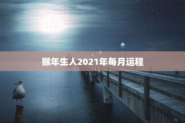 猴年生人2021年每月运程