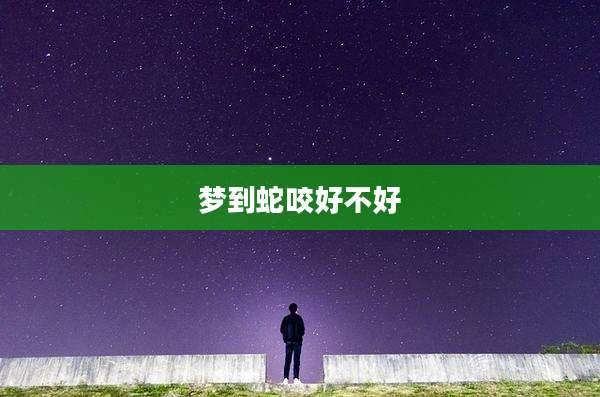 梦到蛇咬好不好