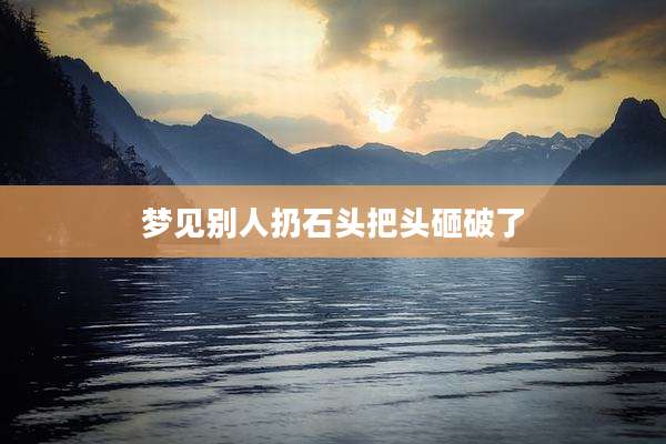 梦见别人扔石头把头砸破了