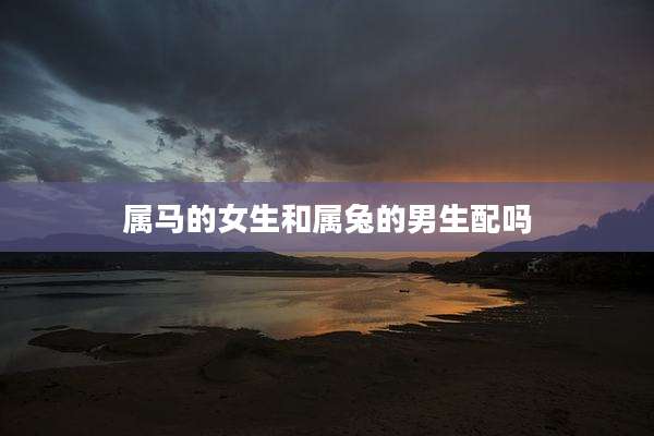 属马的女生和属兔的男生配吗