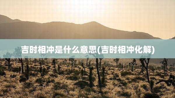 吉时相冲是什么意思(吉时相冲化解)