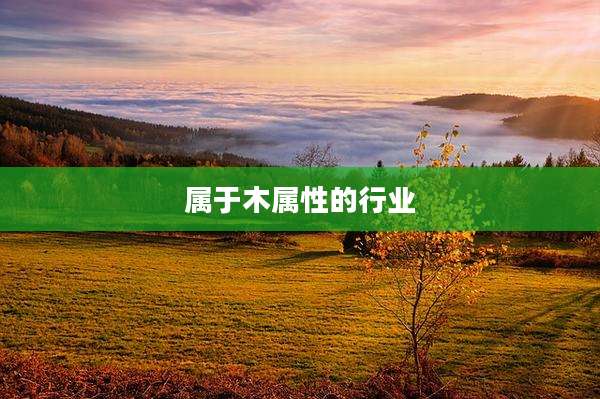 属于木属性的行业