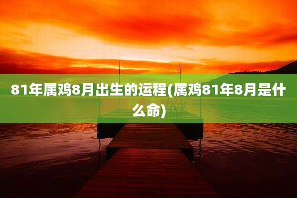 81年属鸡8月出生的运程(属鸡81年8月是什么命)