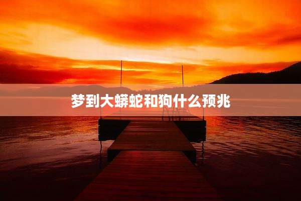 梦到大蟒蛇和狗什么预兆