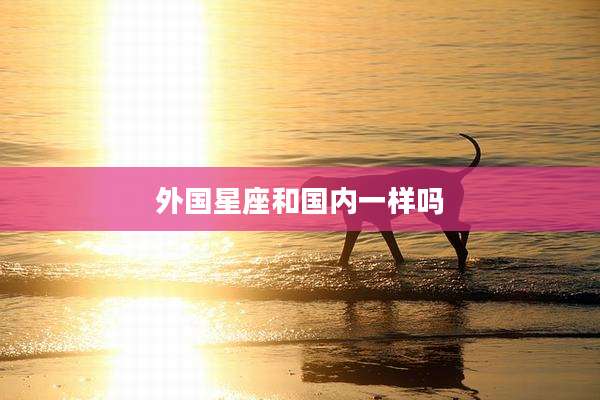 外国星座和国内一样吗