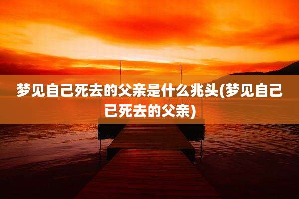 梦见自己死去的父亲是什么兆头(梦见自己已死去的父亲)