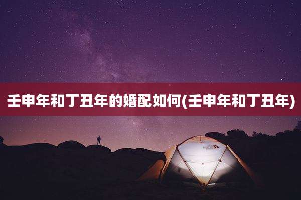 壬申年和丁丑年的婚配如何(壬申年和丁丑年)