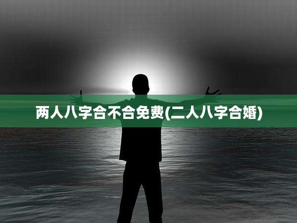 两人八字合不合免费(二人八字合婚)