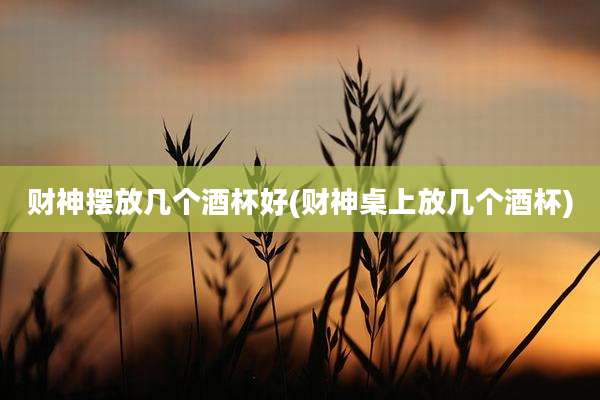 财神摆放几个酒杯好(财神桌上放几个酒杯)