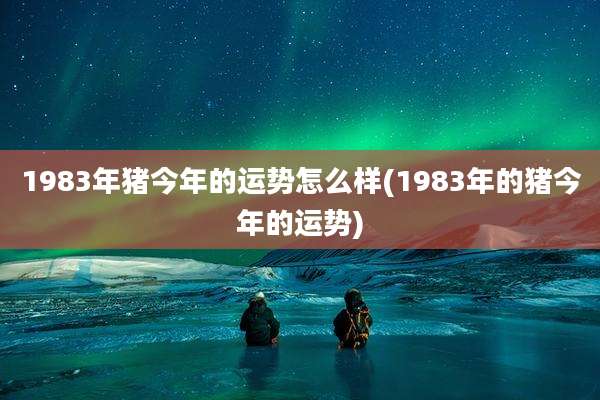1983年猪今年的运势怎么样(1983年的猪今年的运势)