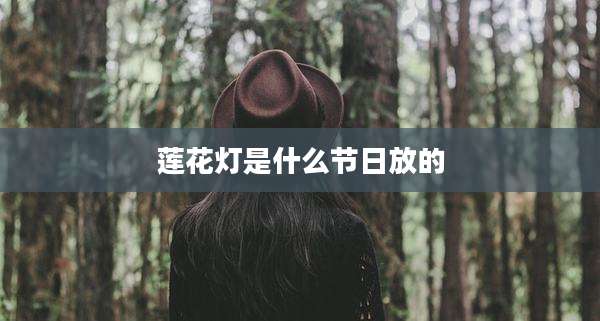 莲花灯是什么节日放的