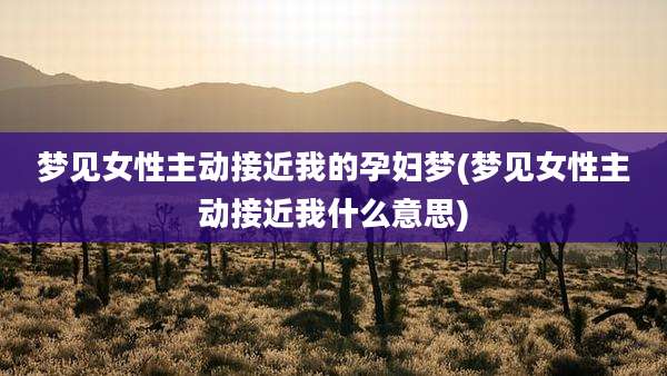 梦见女性主动接近我的孕妇梦(梦见女性主动接近我什么意思)