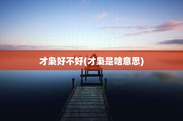 才枭好不好(才枭是啥意思)