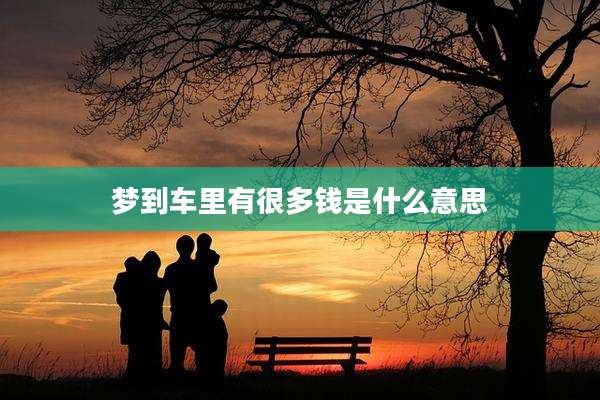 梦到车里有很多钱是什么意思
