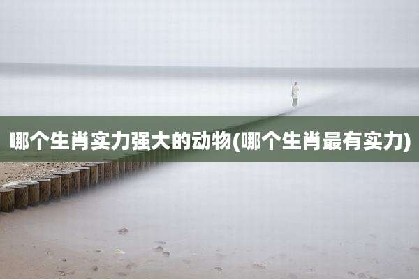 哪个生肖实力强大的动物(哪个生肖最有实力)