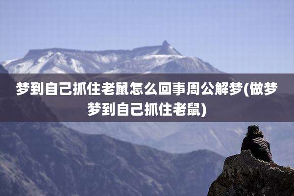 梦到自己抓住老鼠怎么回事周公解梦(做梦梦到自己抓住老鼠)
