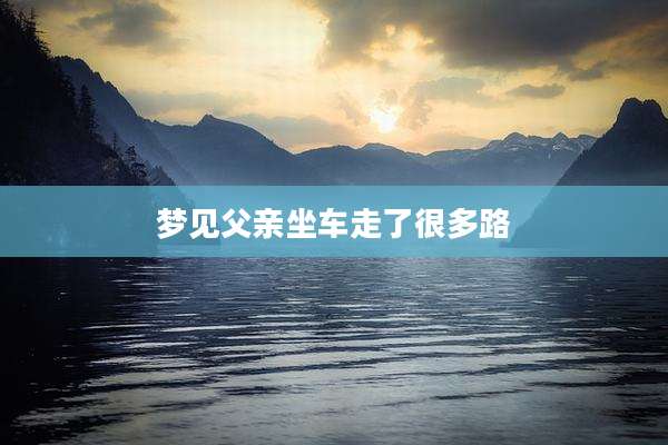 梦见父亲坐车走了很多路