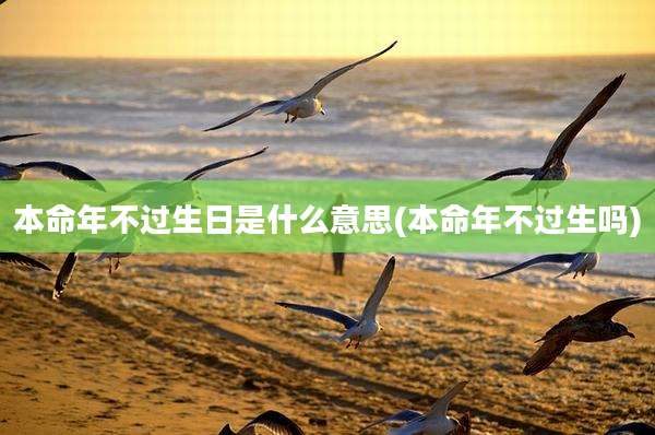 本命年不过生日是什么意思(本命年不过生吗)