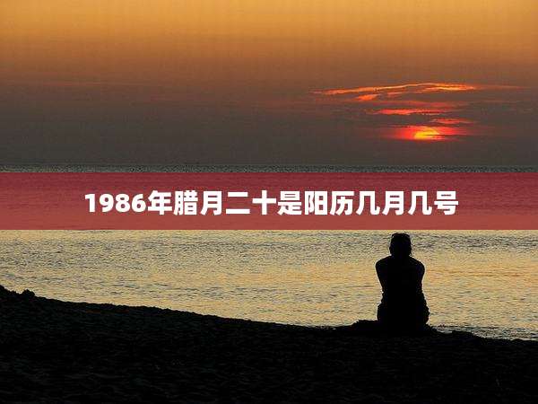 1986年腊月二十是阳历几月几号