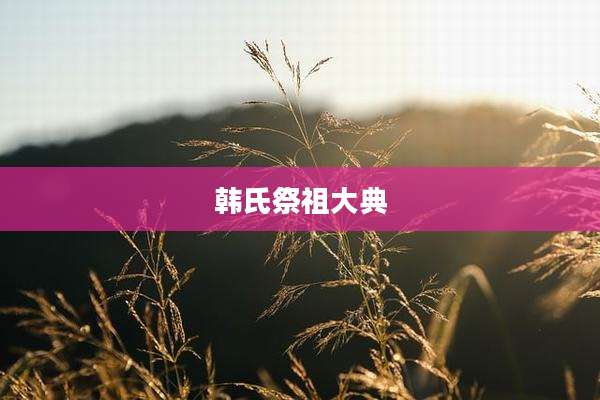 韩氏祭祖大典