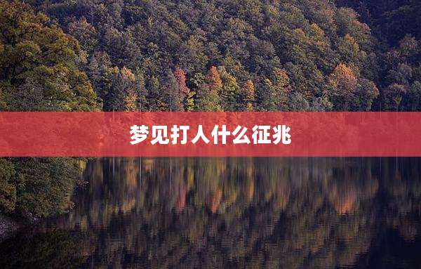 梦见打人什么征兆