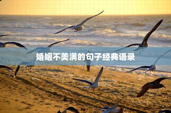 婚姻不美满的句子经典语录