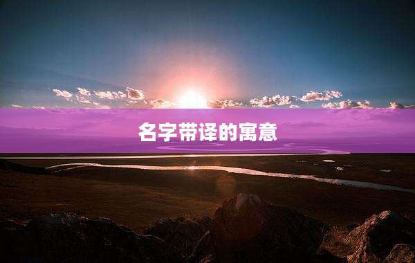 名字带译的寓意