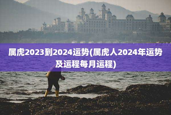 属虎2023到2024运势(属虎人2024年运势及运程每月运程)