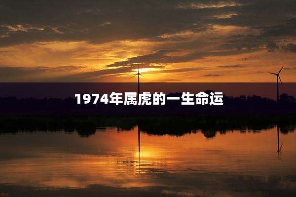 1974年属虎的一生命运