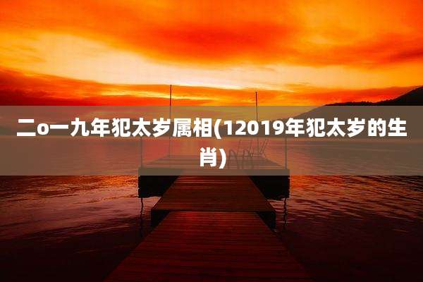 二o一九年犯太岁属相(12019年犯太岁的生肖)