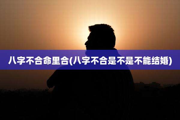 八字不合命里合(八字不合是不是不能结婚)