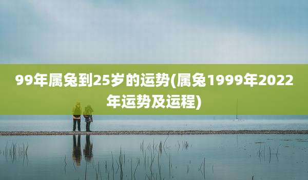 99年属兔到25岁的运势(属兔1999年2022年运势及运程)