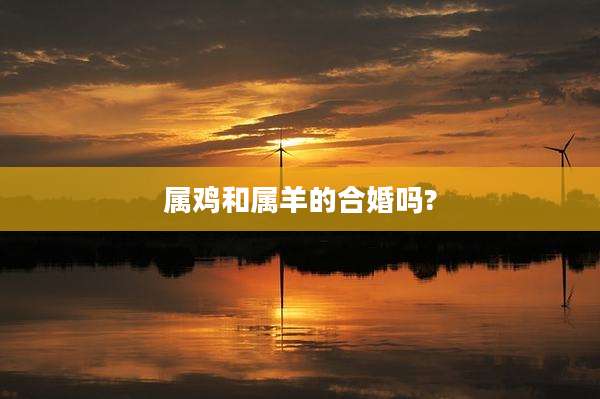 属鸡和属羊的合婚吗?