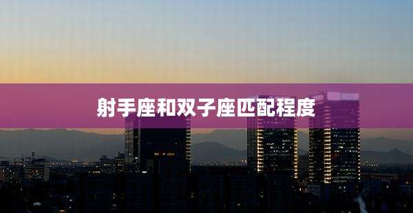 射手座和双子座匹配程度