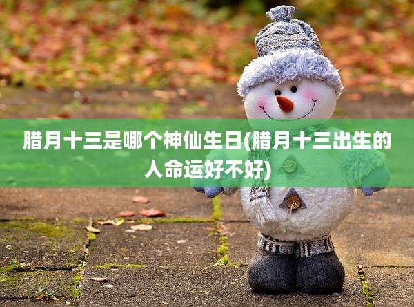 腊月十三是哪个神仙生日(腊月十三出生的人命运好不好)